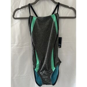 Speedo Women's Heather Splice Flipback‎ Speedo Black